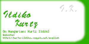 ildiko kurtz business card